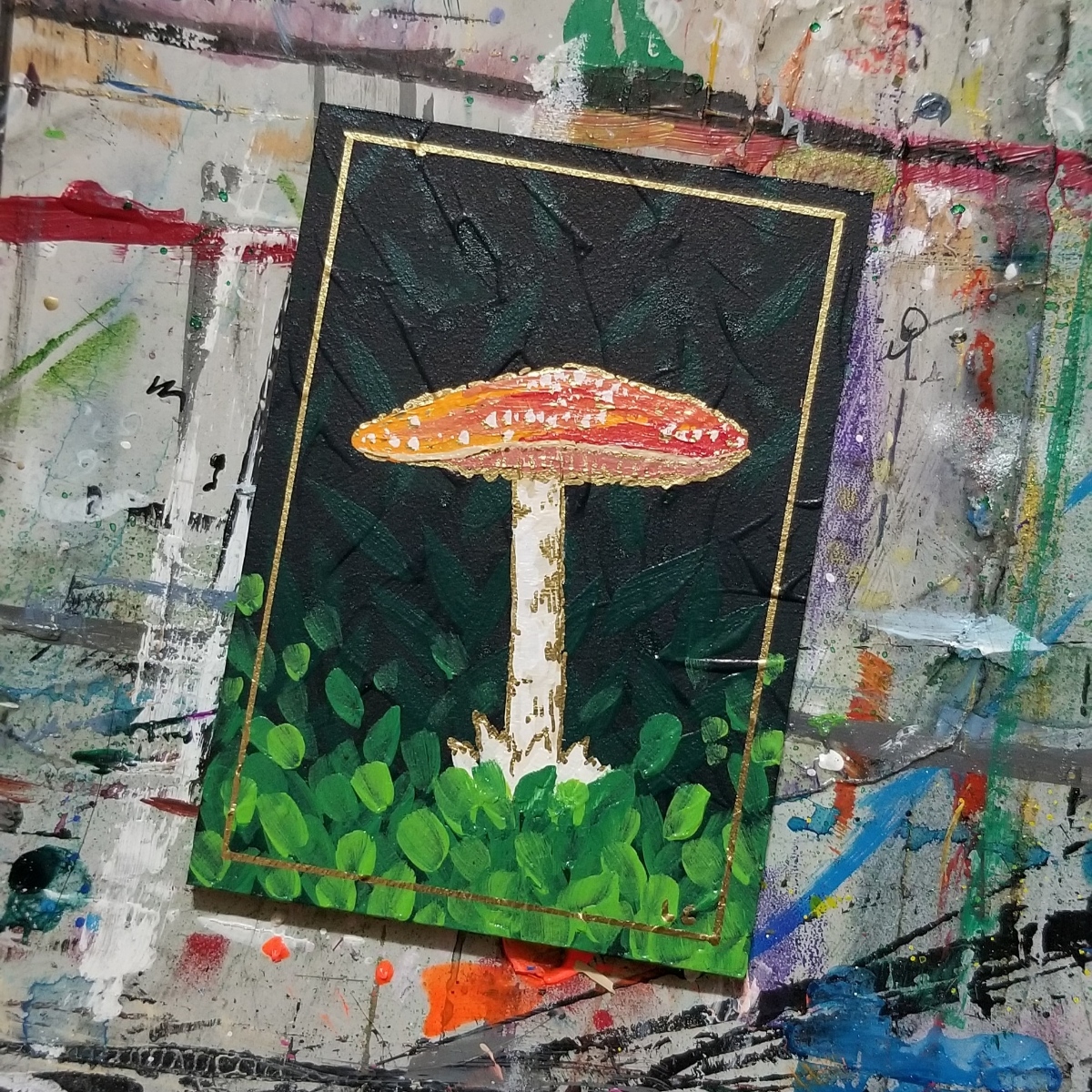 Tiny Amanita Muscaria by Laura Coffee